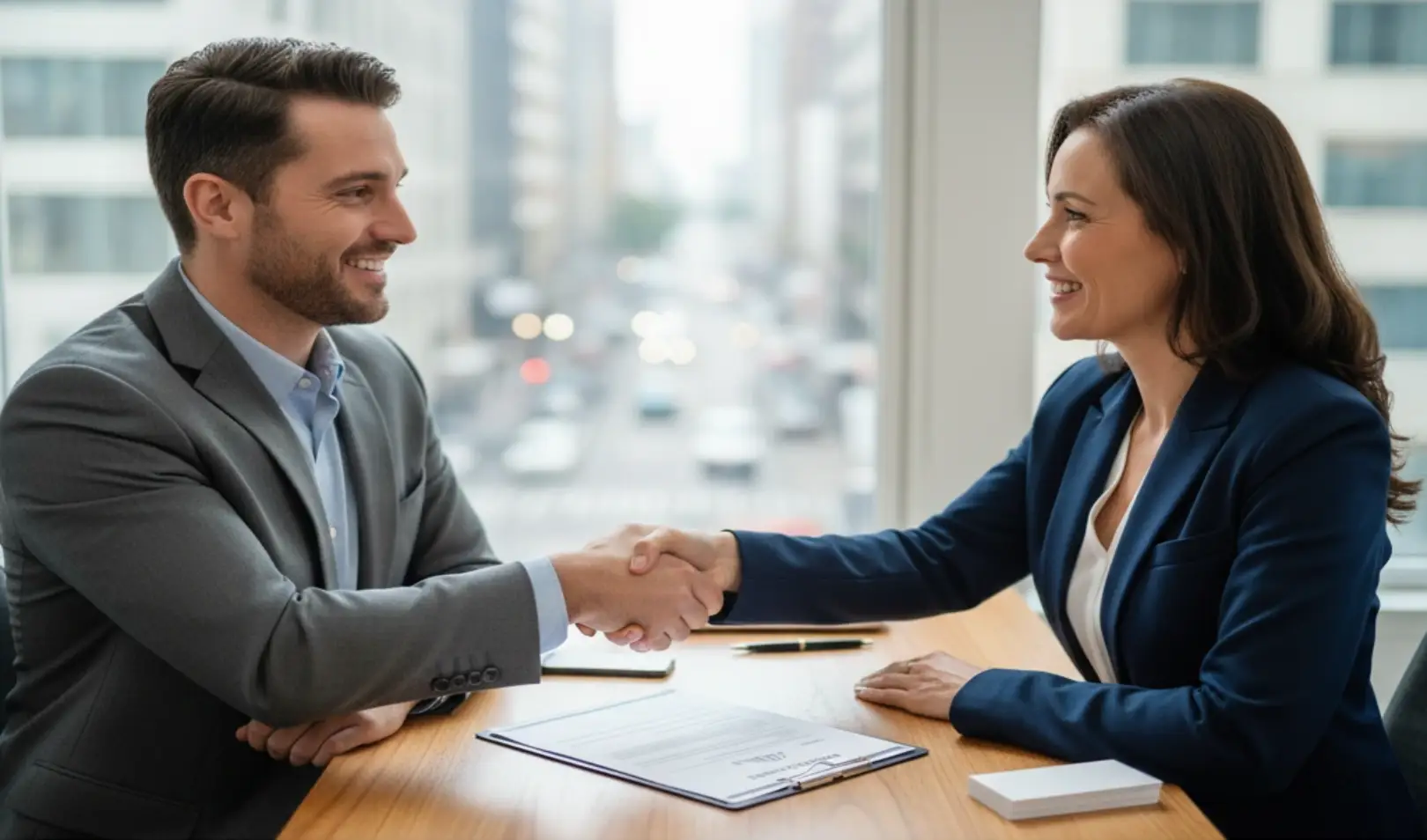 Man signing a car insurance policy